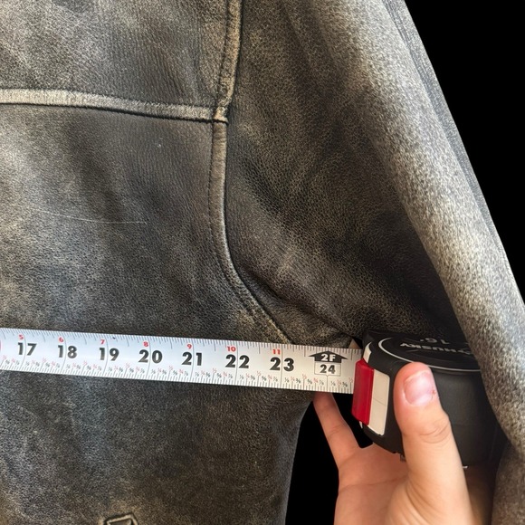 Vintage Wilson Studio Andrew Marc 100% Leather Lined Coat Men's‎ Size Large - Picture 8 of 11